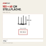 Maßbild tiguar 4RACE Training Sled: Stellfläche 103 × 60 cm, Höhe 103,5 cm