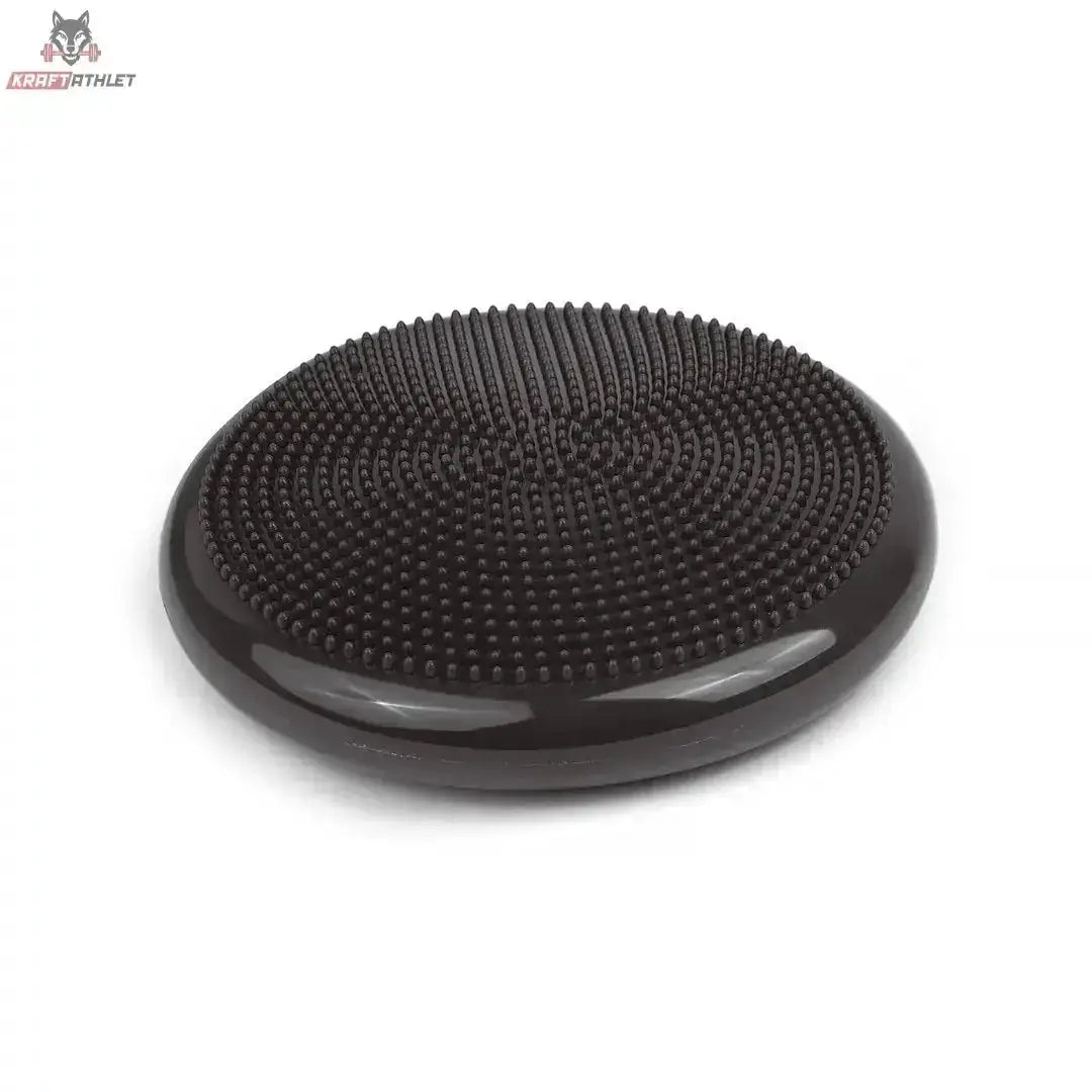 tiguar Air Disc Balancekissen Graphit, einzelnes Kissen in der Schrägansicht mit Noppenoberfläche