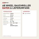 Technische Daten und Lieferumfang von tiguar AB Wheel Bauchroller als Tabelle