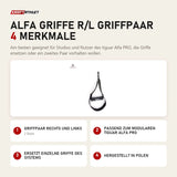 tiguar Alfa Griffe R/L Griffpaar mit 4 Merkmalen: Griffpaar rechts und links, Passend zum modularen Alfa PRO, Ersetzt einzelne Griffe des Systems, Hergestellt in Polen