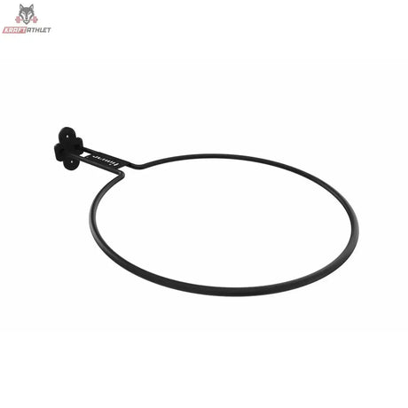 tiguar Bodyball-Halter in Schwarz, Schrägansicht von der anderen Seite mit Befestigungsplatte links