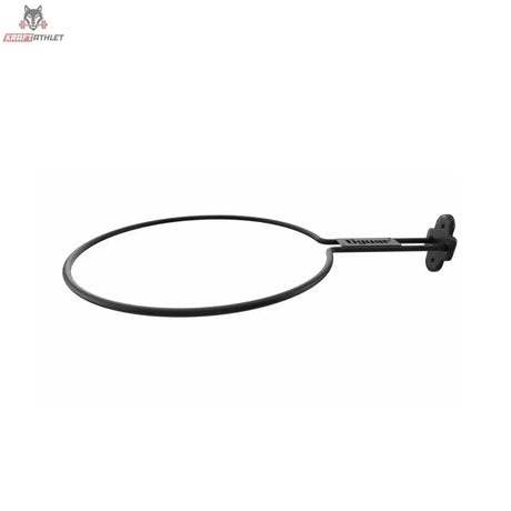 tiguar Bodyball-Halter in Schwarz, flache Seitenansicht des Rings mit Befestigungsplatte rechts