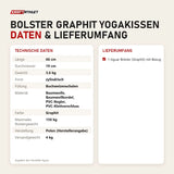 Technische Daten und Lieferumfang von tiguar Bolster Graphit Yogakissen als Tabelle