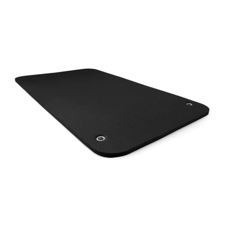 tiguar Comfortmat Trainingsmatte 120 cm, Schrägansicht in Graphit mit Aufhängeösen, freigestellt