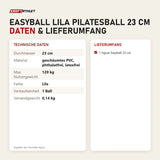 Technische Daten und Lieferumfang von tiguar Easyball Lila Pilatesball 23 cm als Tabelle