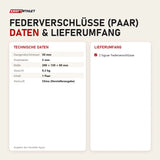 Technische Daten und Lieferumfang von tiguar Federverschlüsse (Paar) als Tabelle