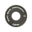 tiguar Fractional Plate 2,5 kg Gummi-Hantelscheibe, Variante 0,5 kg in Dunkelgrau, Frontansicht