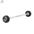 tiguar Gerade PU Langhantel 15 kg, Variante 7,5 kg, Schrägansicht mit PU-Scheiben