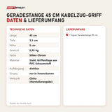 Technische Daten und Lieferumfang von tiguar Geradestange 45 cm Kabelzug-Griff als Tabelle