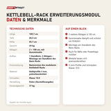 Technische Daten und Merkmale von tiguar Kettlebell-Rack Erweiterungsmodul als Tabelle