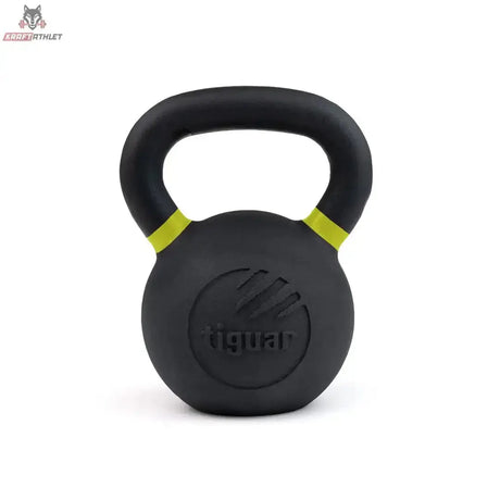tiguar Kettlebell RAW 32 kg V2, Variante 32 kg, Frontansicht mit farbiger Markierung am Griff