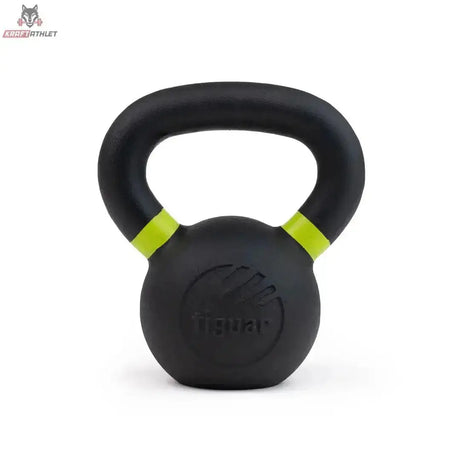 tiguar Kettlebell RAW 32 kg V2, Variante 8 kg, Frontansicht mit farbiger Markierung am Griff