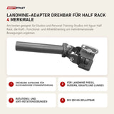 tiguar Landmine-Adapter drehbar für Half Rack mit 4 Merkmalen: Drehbare Aufnahme für gleichmäßige Stangenführung, Für Landmine Press, Rudern, Squats und Lunges, Rotations- und Anti-Rotationsübungen, Bis 200 kg belastbar