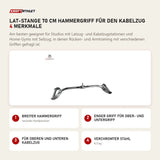 tiguar Lat-Stange 70 cm Hammergriff für den Kabelzug mit 4 Merkmalen: Breiter Hammergriff, Enger Griff für Ober- und Untergriff, Für oberen und unteren Kabelzug, Verchromter Stahl