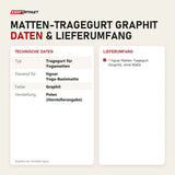 Technische Daten und Lieferumfang von tiguar Matten-Tragegurt Graphit als Tabelle