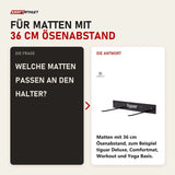 Frage und Antwort zu tiguar Mattenhalter 36 cm: Welche Matten passen an den Halter?