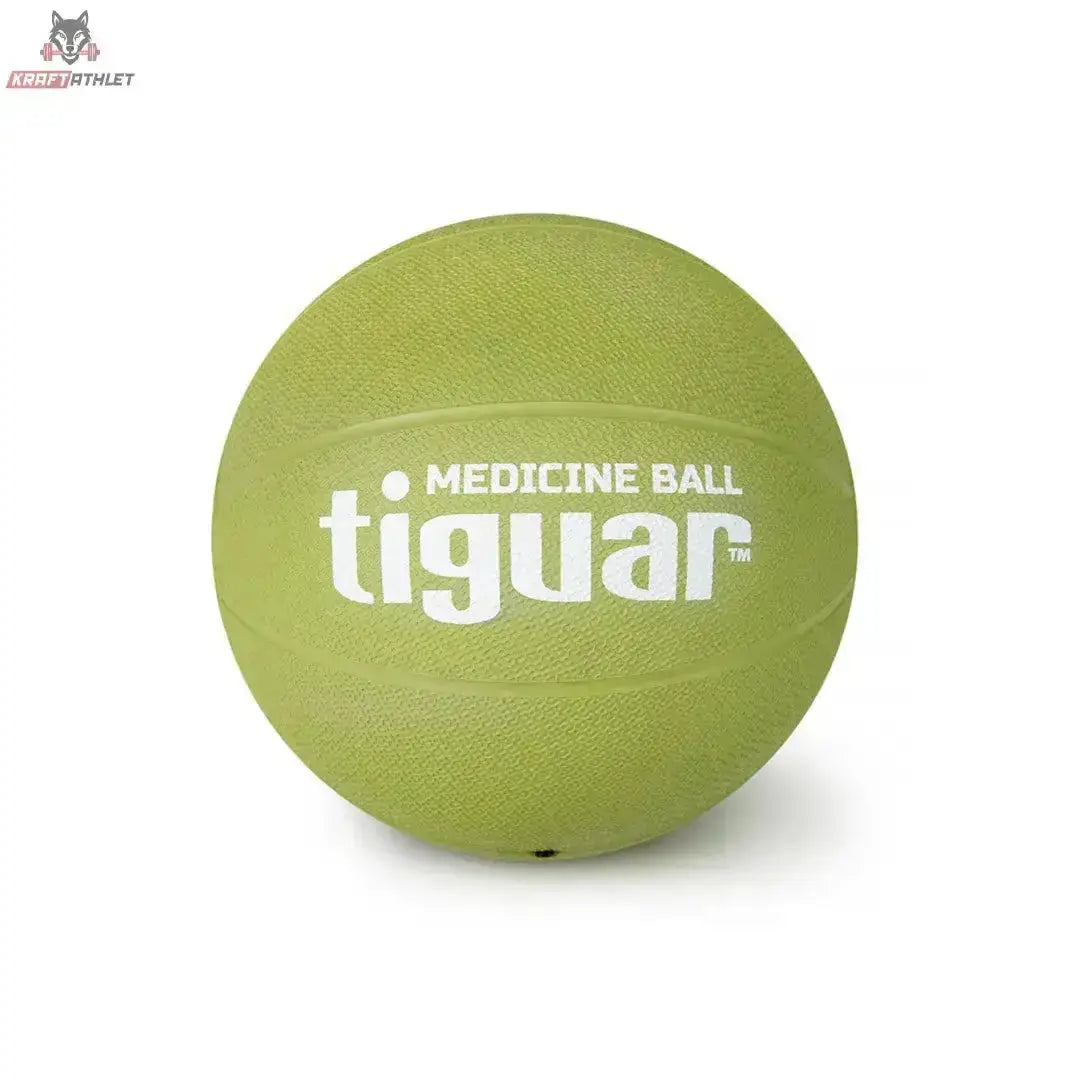 tiguar Medizinball 2 kg Marine Gummi-Medizinball, Variante 3 kg in Limettengrün, Frontansicht