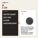 Frage und Antwort zu tiguar MFR Ball Massageball hart: Wofür eignet sich der kleine Durchmesser?
