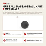 tiguar MFR Ball Massageball hart mit 4 Merkmalen: Ø 6 cm, Sehr harte Gummimischung, Formstabil auch bei intensiver Nutzung, Nimmt keinen Schweiß auf