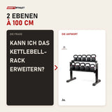 Frage und Antwort zu tiguar Modulares Kettlebell-Rack: Kann ich das Kettlebell-Rack erweitern?
