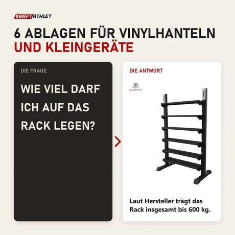 Frage und Antwort zu tiguar Multifunktions-Rack 6 Ablagen: Wie viel darf ich auf das Rack legen?