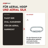 Frage und Antwort zu tiguar Oval-Karabiner Aerial-Karabiner: Passt der Oval-Karabiner für ein Aerial Hammock?