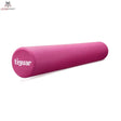 tiguar Pilates Roller 90 cm Lila in Schrägansicht mit Logo-Aufdruck und strukturierter Oberfläche