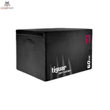 tiguar Plyo Soft Box V2 60 cm Sprungbox aus Schaumstoff in Schwarz, Schrägansicht der 60-cm-Box