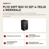 tiguar Plyo Soft Box V2 Set 4-teilig mit 4 Merkmalen: 10 Höhen von 15 bis 150 cm, Verstärkte Klettverbindungen, Stoßdämpfender Schaumstoff, Rutschfeste und wasserdichte PVC-Hülle