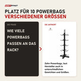 Frage und Antwort zu tiguar Powerbag-Rack 10-fach: Wie viele Powerbags passen an das Rack?