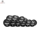 tiguar PU Kurzhantel-Set 1–10 kg als Übersicht der schwarzen Kurzhanteln mit Gewichtsangaben