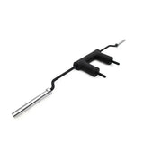 tiguar Safety Squat Bar Kniebeugenstange: Stange mit gepolstertem Nackenbügel und zwei Griffen, Schrägansicht
