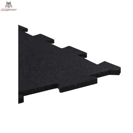 tiguar SLICE Puzzle Bodenplatte 98 × 98 × 1 cm Gummiboden, Detail der Puzzle-Kante in der Seitenansicht