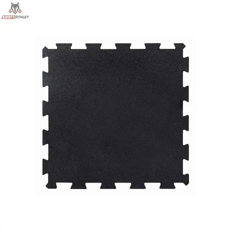 tiguar SLICE Puzzle Bodenplatte 98 × 98 × 1 cm Gummiboden in Schwarz, Draufsicht mit Puzzle-Verbindung an allen Seiten