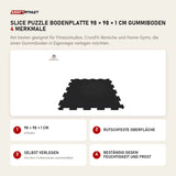tiguar SLICE Puzzle Bodenplatte 98 × 98 × 1 cm Gummiboden mit 4 Merkmalen: 98 × 98 × 1 cm, Rutschfeste Oberfläche, Selbst verlegen, Beständig gegen Feuchtigkeit und Frost