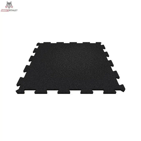 tiguar SLICE Puzzle Bodenplatte 98 × 98 × 1 cm Gummiboden in Schwarz, Schrägansicht einer einzelnen Platte