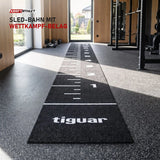 tiguar Sprint Track 4RACE 15 × 1 m schwarz in einem hellen Home-Gym