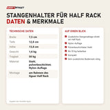 Technische Daten und Merkmale von tiguar Stangenhalter für Half Rack als Tabelle