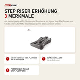 tiguar Step Riser Erhöhung mit 3 Merkmalen: Erhöht die Step-Plattform auf 20 oder 24 cm, Schrägstellung, Passend zur Step-Plattform