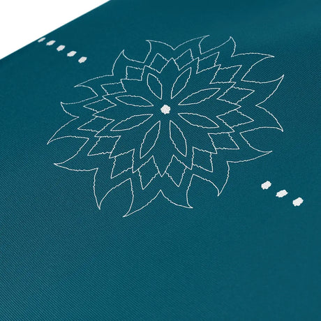 tiguar Yoga-Basismatte Marine Yogamatte, Draufsicht auf das Mandala-Motiv mit Punktreihe
