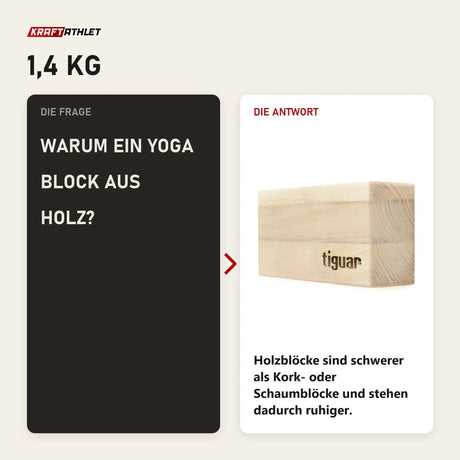 Frage und Antwort zu tiguar Yoga Block Holz: Warum ein Yoga Block aus Holz?
