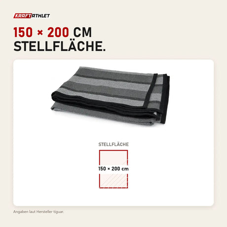 Maßbild tiguar Yoga Decke V2 Kantenband Yogadecke: Stellfläche 150 × 200 cm