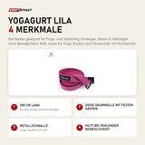 tiguar Yogagurt Lila mit 4 Merkmalen: 300 cm lang, Dicke Baumwolle mit festen Nähten, Metallschnalle, Hilft bei fehlender Beweglichkeit