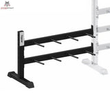 tiguar Zusatzmodul für Powergym-Rack, schwarzes Modul mit Stangen neben dem weißen Rack