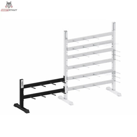 tiguar Zusatzmodul für Powergym-Rack in der Seitenansicht, angebaut an ein weißes Rack