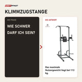Frage und Antwort zu Titanium Strength 115PM Klimmzugstation Deluxe: Wie schwer darf ich sein?