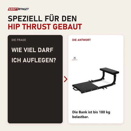 Frage und Antwort zu Titanium Strength 140HT Hip Thrust Bank: Wie viel darf ich auflegen?