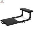 Titanium Strength 140HT Hip Thrust Bank in Schrägansicht mit Rückenpolster, rutschfester Standplatte und schwarzem Rahmen