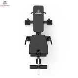 Titanium Strength 150X Dual Leg Extension & Prone Leg Curl Bank, Draufsicht als flache Liegefläche für den Beinbeuger