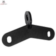 Titanium Strength 2A1C Kabeladapter in der Frontansicht, schwarze Stahlplatte mit Öse und zwei Langlöchern